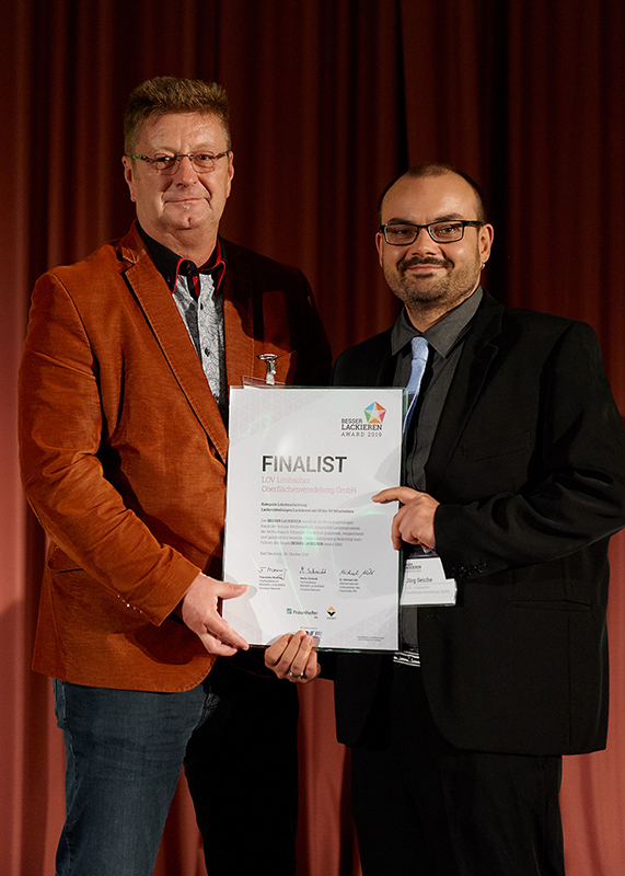 Die Limbacher Oberflächenveredelung GmbH ist Finalist BESSER LACKIEREN Award